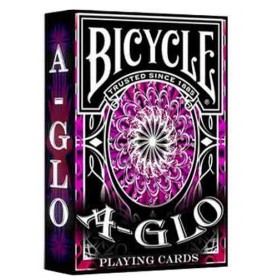 Bicycle A Glo playing cards (red)