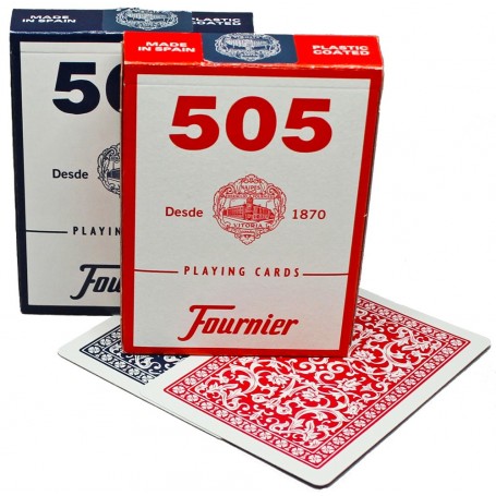 2 DECKS FOURNIER 505 PLASTIC COATED POKER PLAYING CARDS RED BLUE STANDARD NEW 