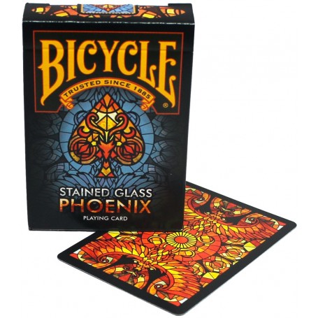 Bicycle Stained Glass Phoenix playing cards